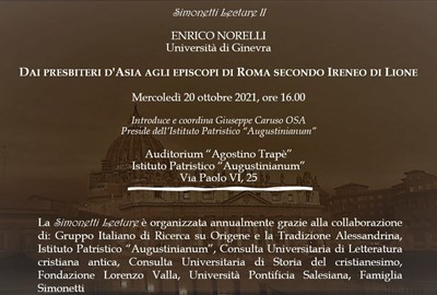 Dai presbiteri d'Asia agli episcopi di Roma secondo Ireneo di Lione